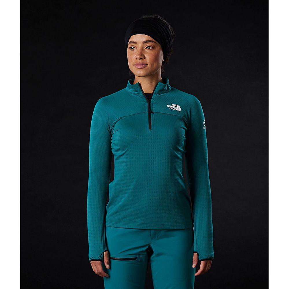 The North Face Summit Dot ½ Zip Γυναικεια Fleece - Μπλε (RKZC58201)